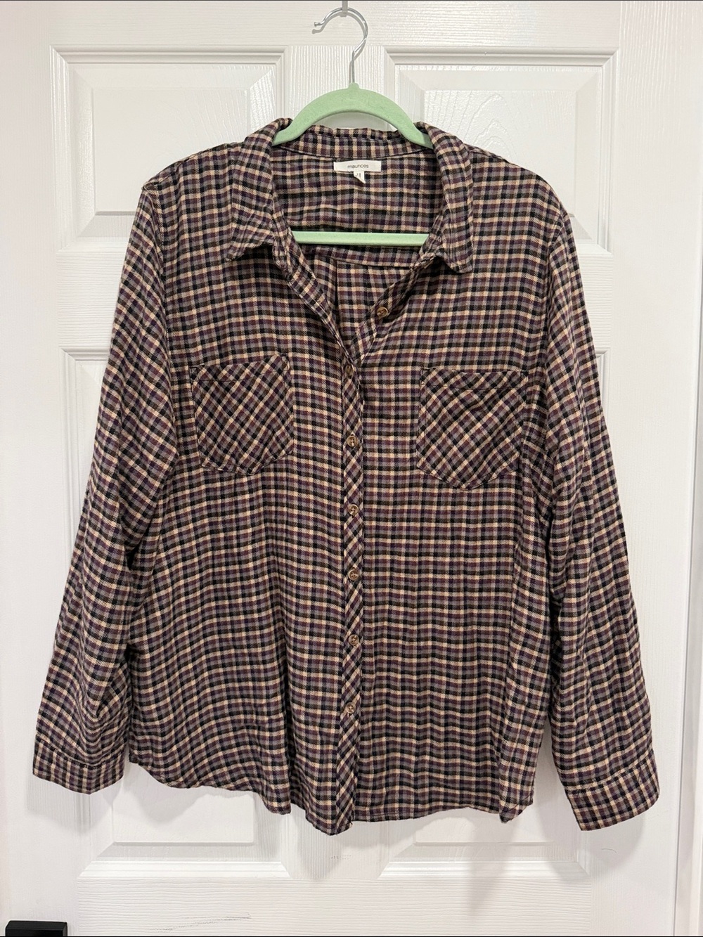 Maurices Plaid Button-Front Flannel Shirt